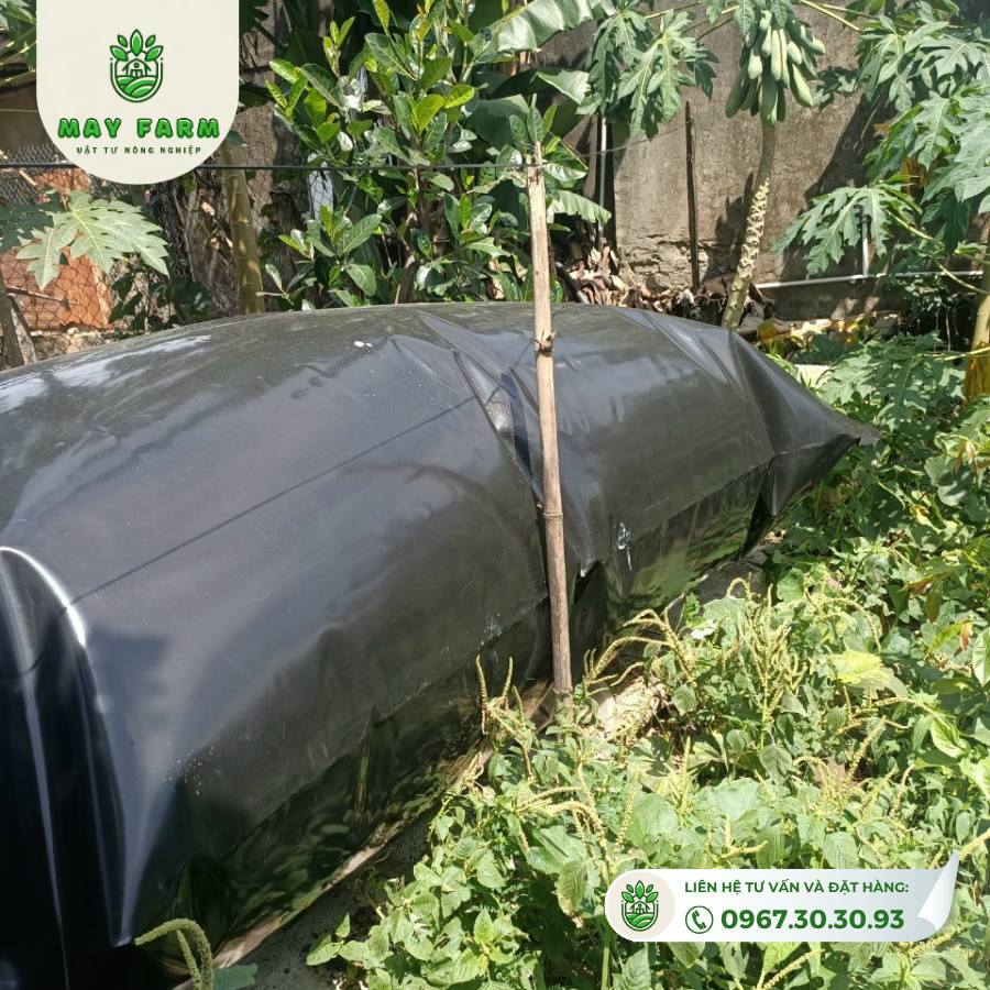 Túi Biogas HDPE 12 khối dày 1mm xử lý chất thải  - Ảnh 9