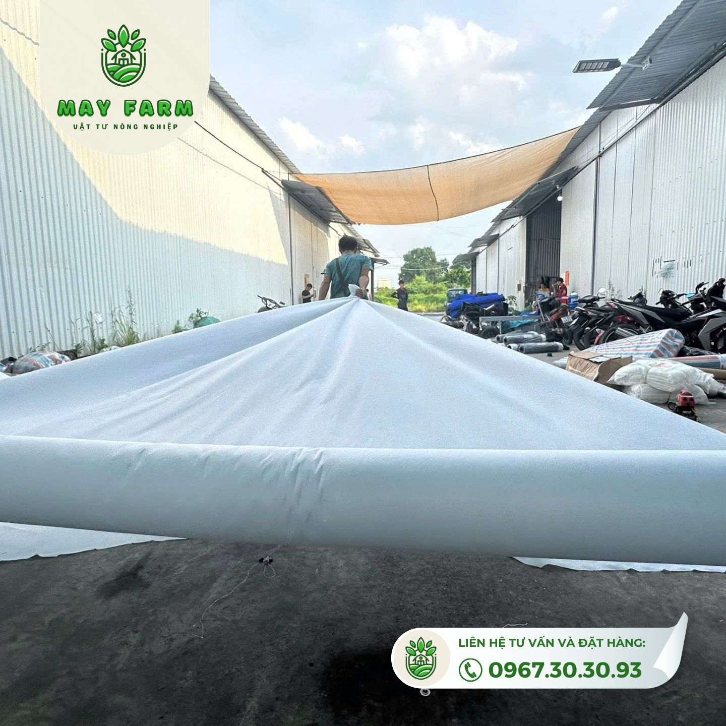 Vải địa kỹ thuật lót hồ màu trắng giá rẻ, đủ khổ, gia công riêng  - Ảnh 5