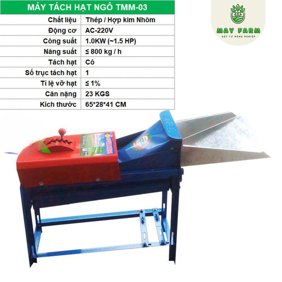 Máy tuốt hạt ngô TMM-03, Máy tách hạt bắp mini - Ảnh 2