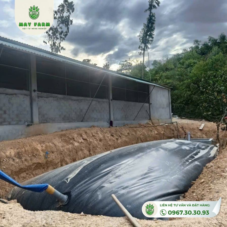 Túi Biogas HDPE 12 khối dày 1mm xử lý chất thải  - Ảnh 2