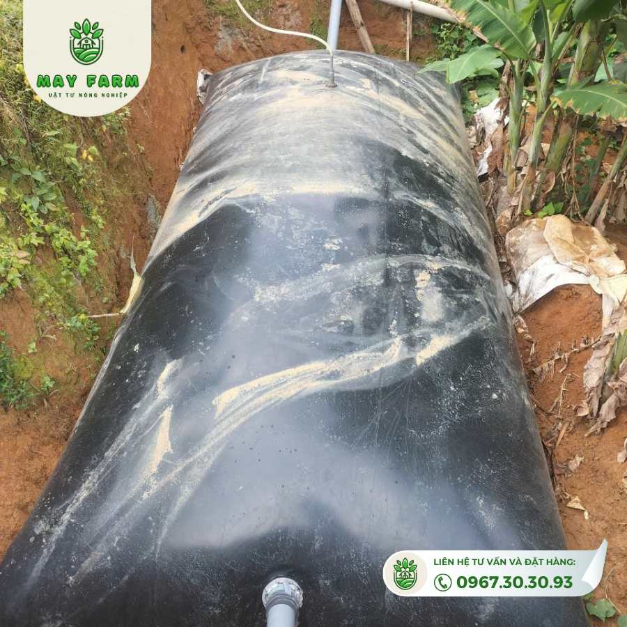 Túi Biogas hdpe 8 khối dày 1mm xử lý chất thải gà,lợn, vịt, Gia công theo yêu cầu - Ảnh 6