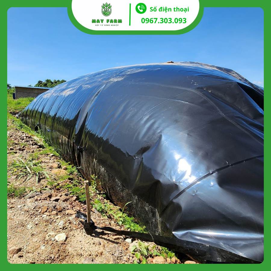 Túi Biogas HDPE 10 khối dày 1mm xử lý chất thải gà,lợn, vịt, Gia công theo yêu cầu