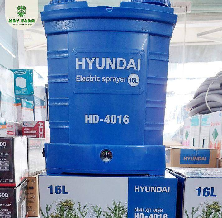 Bình xịt điện hyundai hd - 4016 chất liệu nhựa cao cấp, bền bỉ
