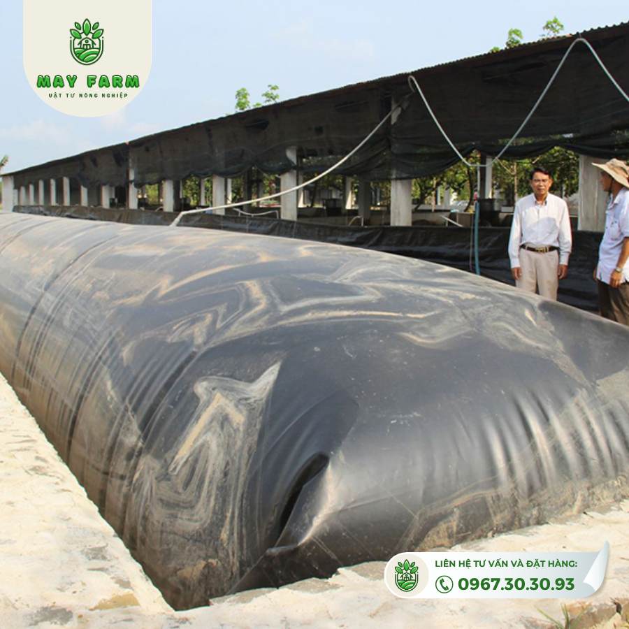 Túi Biogas HDPE 10 khối dày 1mm xử lý chất thải gà,lợn, vịt, Gia công theo yêu cầu - Ảnh 8