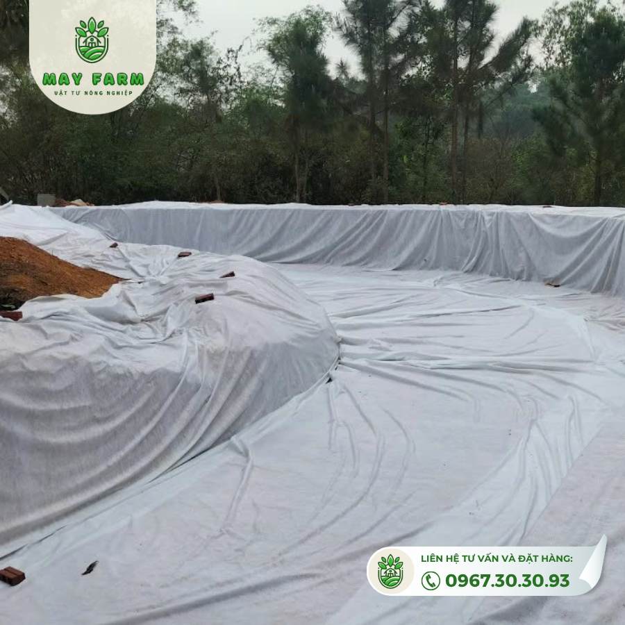 Vải địa kỹ thuật lót hồ màu trắng giá rẻ, đủ khổ, gia công riêng  - Ảnh 9