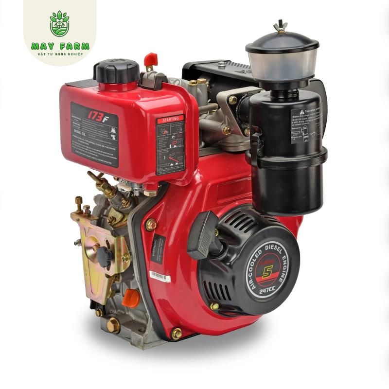 Động cơ dầu Diesel 4 kỳ DIE-173F, Động cơ máy cày xới, bơm nước - Ảnh 5