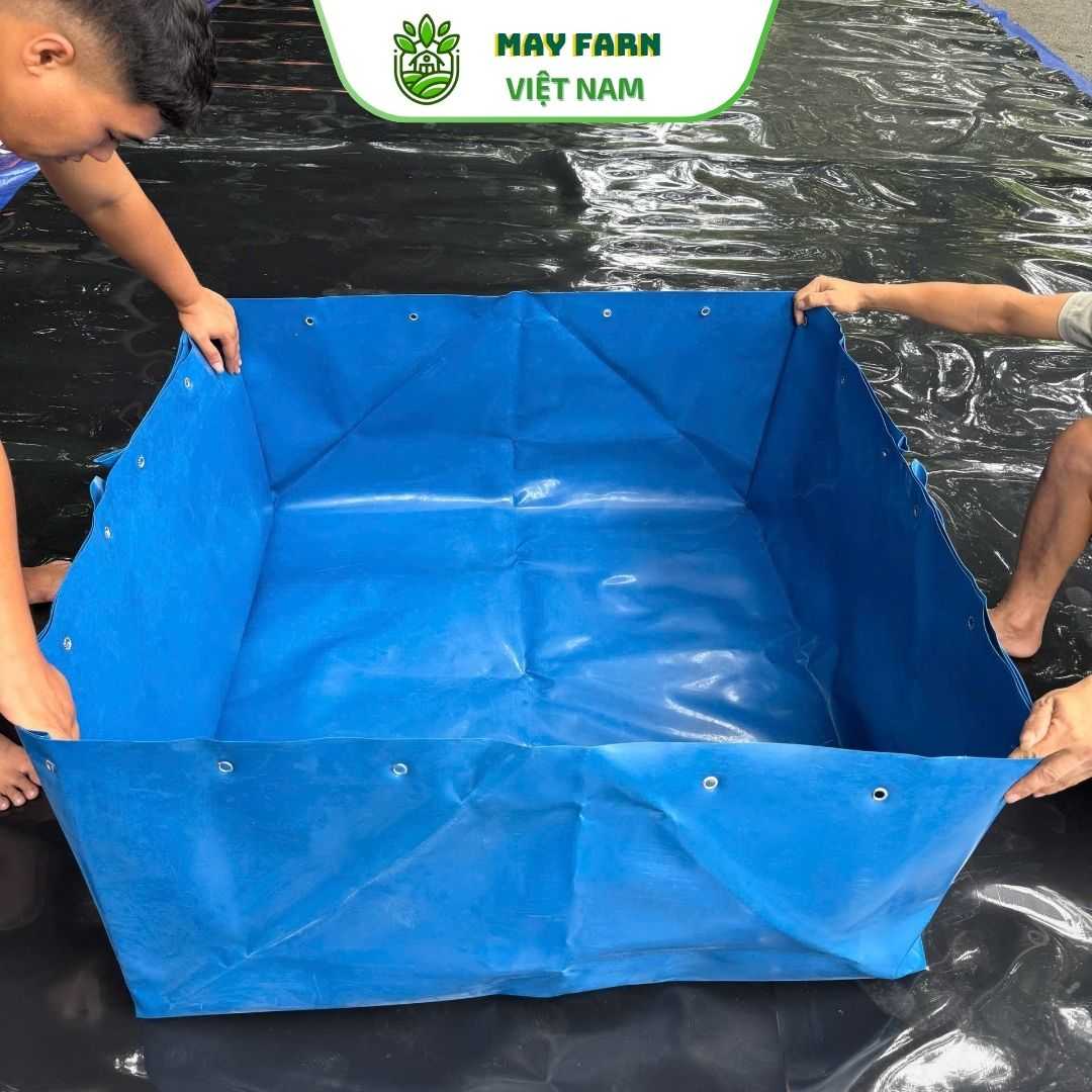 Bể Bạt Màu Xanh HDPE Nuôi Tôm, Cá, Ốc,  Bền Lâu - Ảnh 5