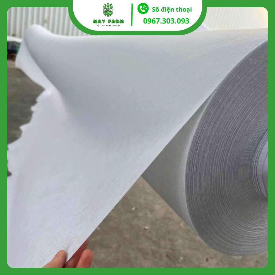 Vải địa kỹ thuật lót hồ màu trắng giá rẻ, đủ khổ, gia công riêng 