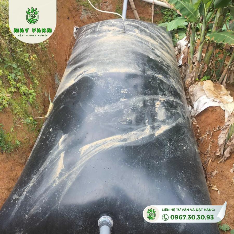 Túi Biogas hdpe 6 khối dày 1mm xử lý chất thải gà,lợn, vịt, Gia công theo yêu cầu - Ảnh 7