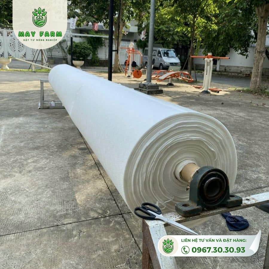 Vải địa kỹ thuật lót hồ màu trắng giá rẻ, đủ khổ, gia công riêng  - Ảnh 10