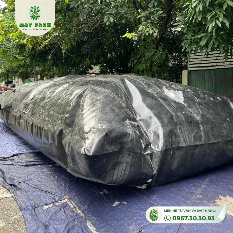 Túi Biogas hdpe 22 khối dày 1mm xử lý chất thải tốt  - Ảnh 4