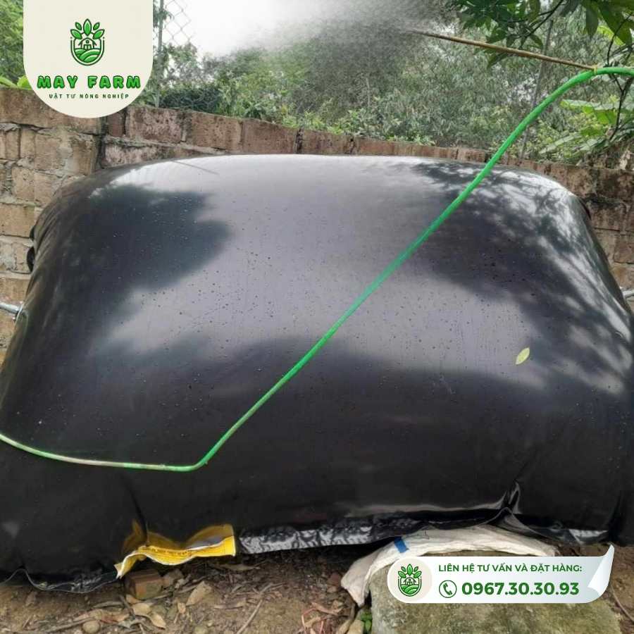 Túi Biogas hdpe 8 khối dày 1mm xử lý chất thải gà,lợn, vịt, Gia công theo yêu cầu - Ảnh 9