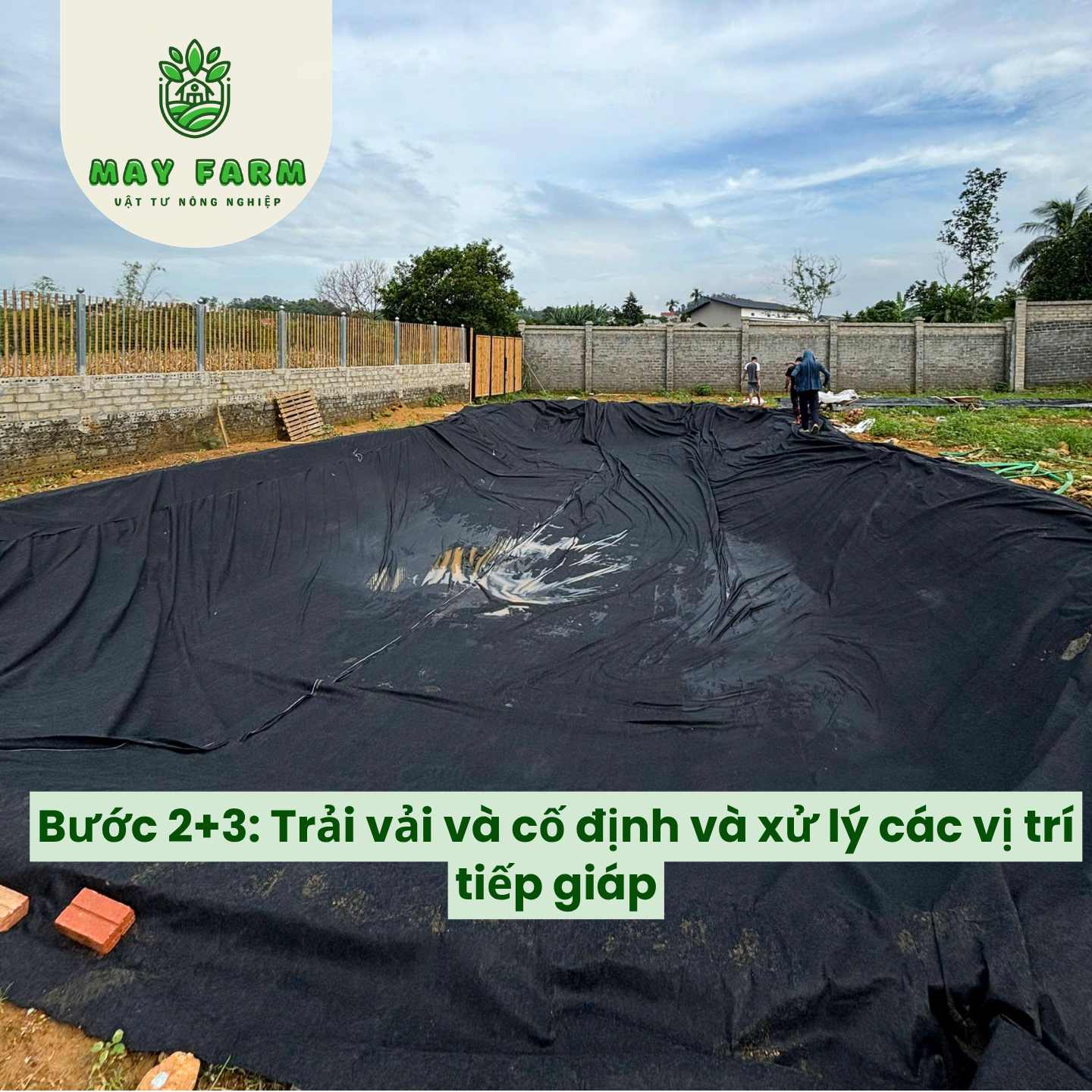 B2 - Vải địa kỹ thuật lót hồ màu xám 