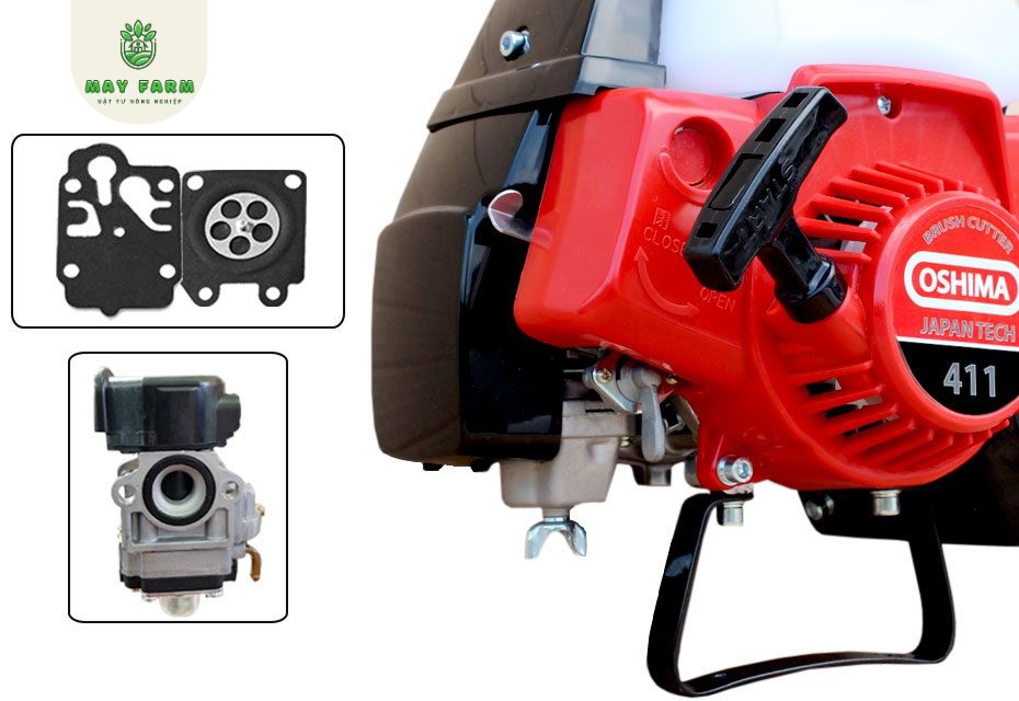 Máy cắt cỏ Oshima 411 bạc tại Mayfarm - Ảnh 4