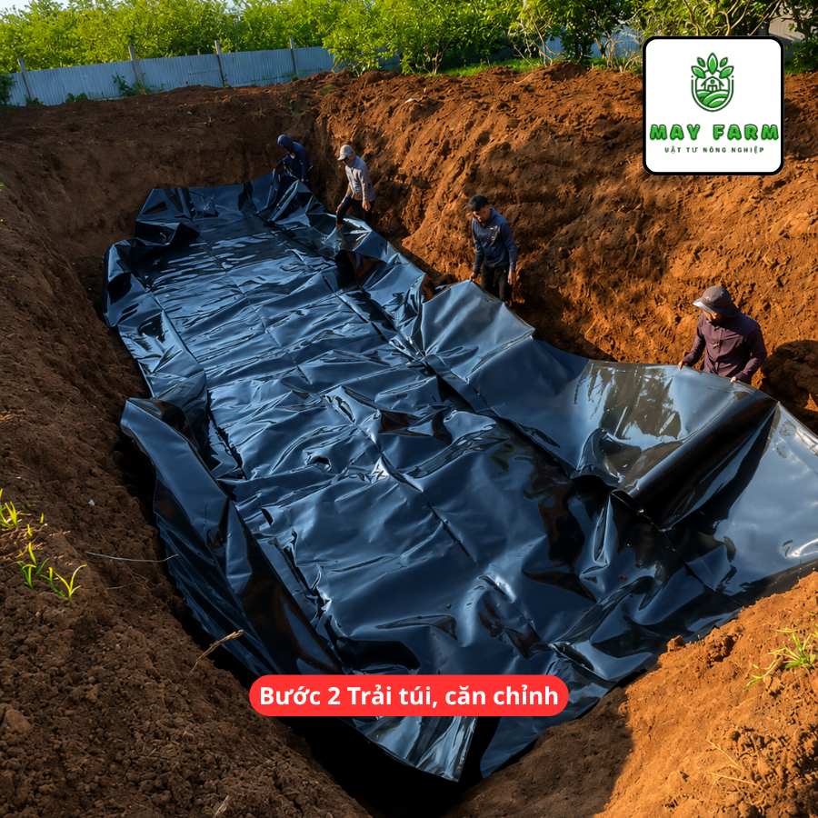 b2- Túi Biogas HDPE 15 Khối Dày 1mm