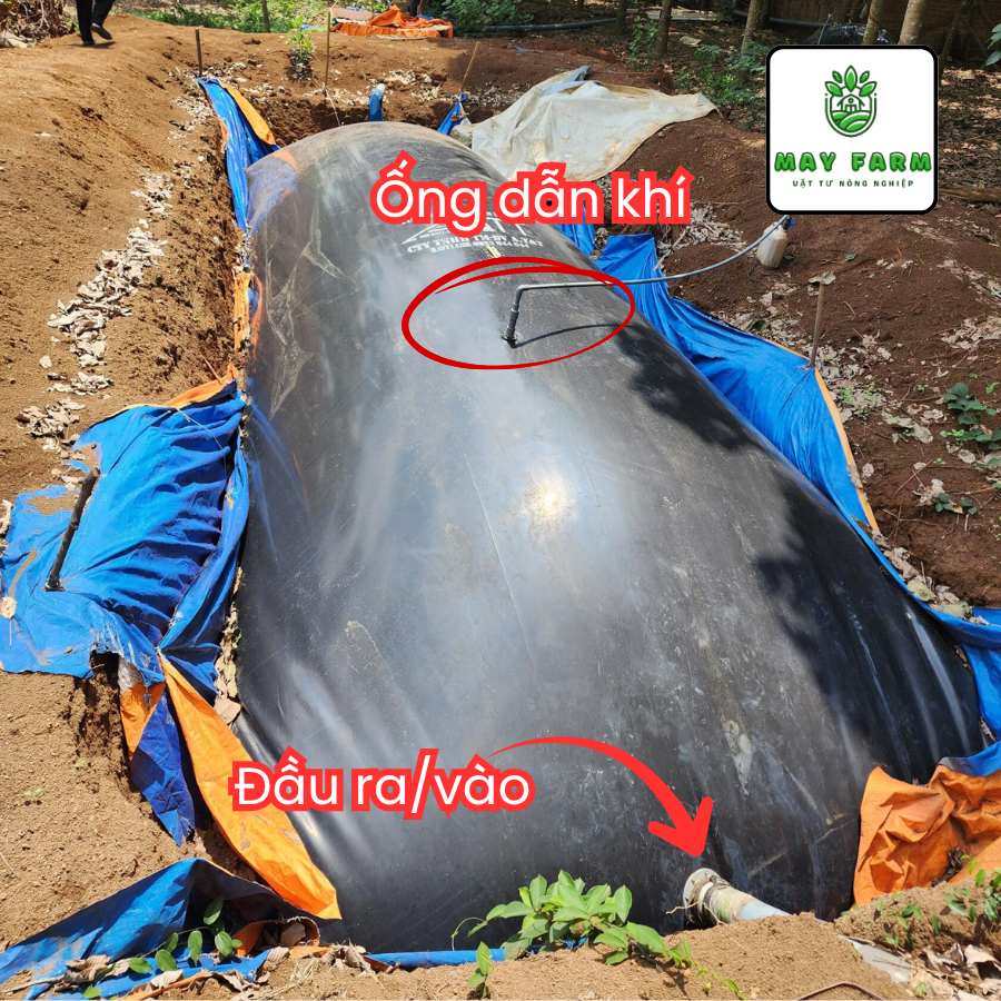 cấu tạo túi biogas 6 khối - 400 khối