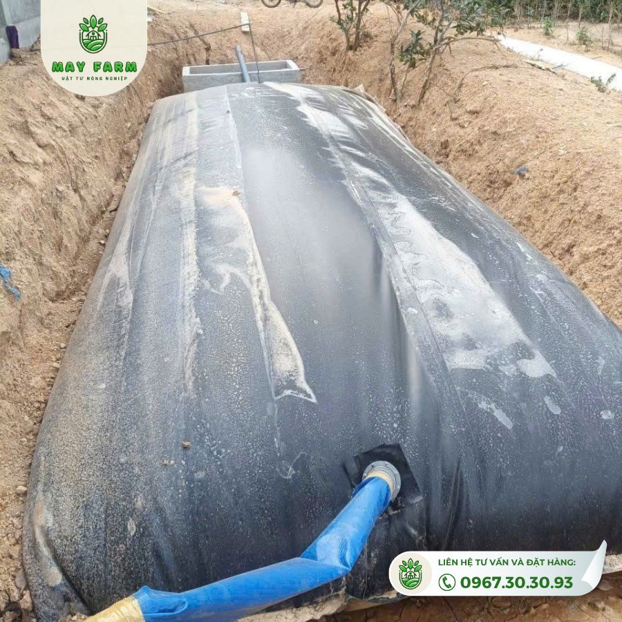 Túi biogas từ 6 khối - 400 khối dày 1mm gia công theo yêu cầu - Ảnh 4