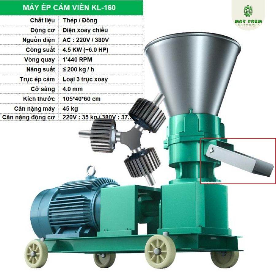 Máy ép cám viên KL-160 cho gia súc, gia cầm - Ảnh 2
