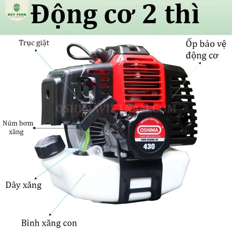 Máy cắt cỏ Oshima 430 tại Mayfarm giá rẻ  - Ảnh 2