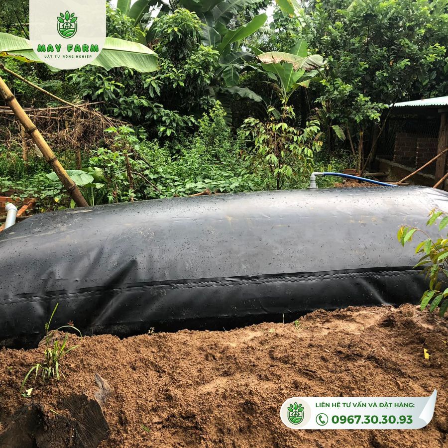 Túi Biogas hdpe 15 khối dày 1mm xử lý chất thải chăn nuôi  - Ảnh 5