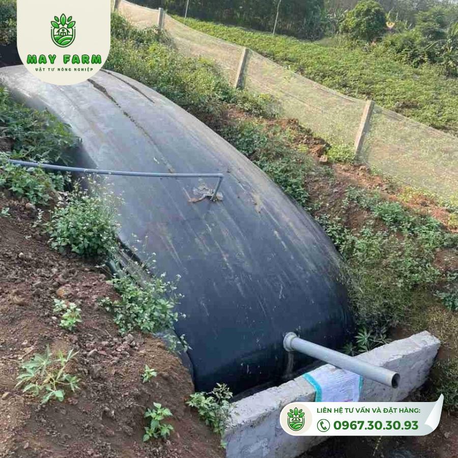 Túi Biogas hdpe 6 khối dày 1mm xử lý chất thải gà,lợn, vịt, Gia công theo yêu cầu - Ảnh 9