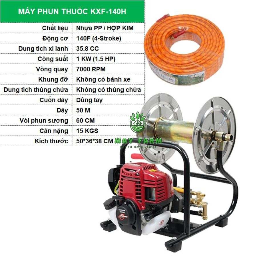 Máy phun thuốc trừ sâu động cơ xăng KXF-140H - Ảnh 4