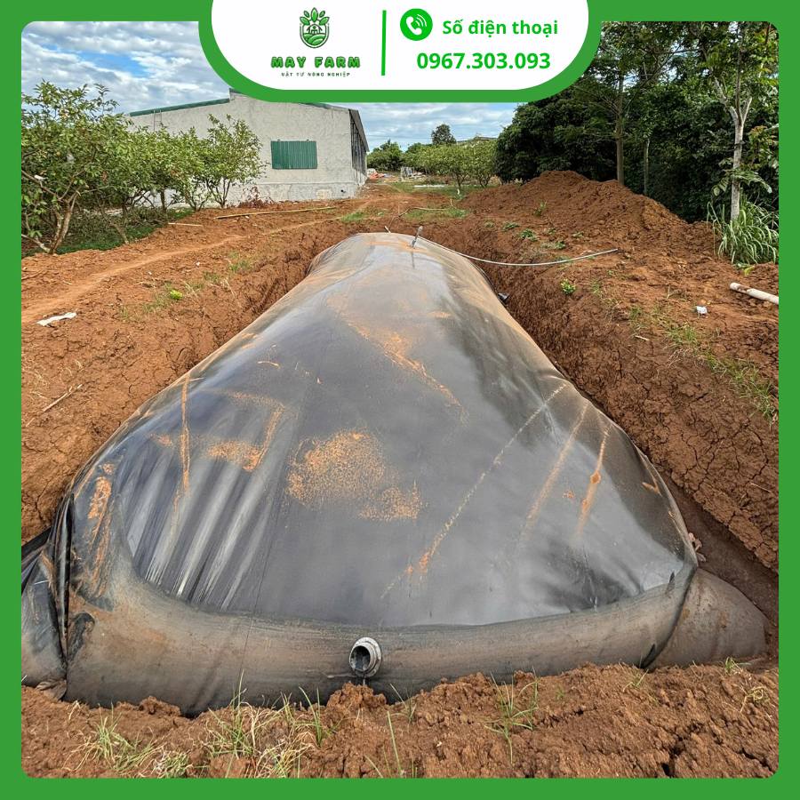 Túi biogas từ 6 khối - 400 khối dày 1mm gia công theo yêu cầu