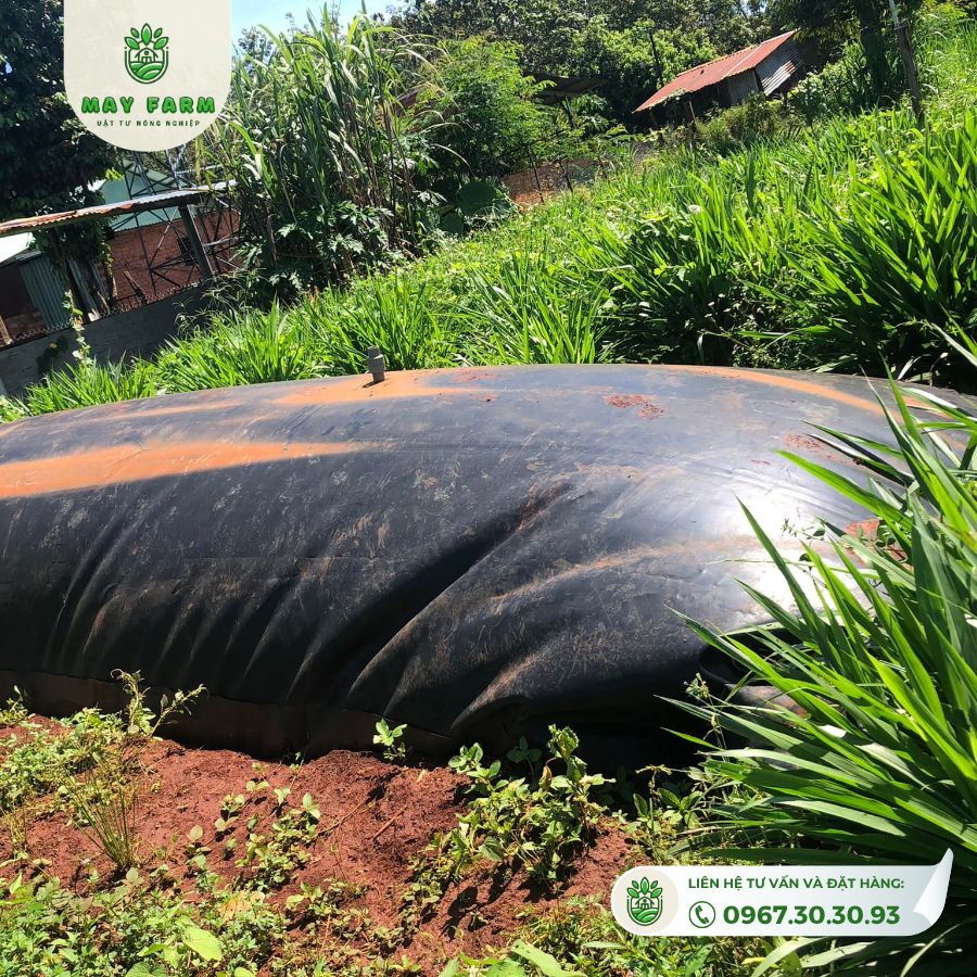 Túi Biogas hdpe 15 khối dày 1mm xử lý chất thải chăn nuôi  - Ảnh 6