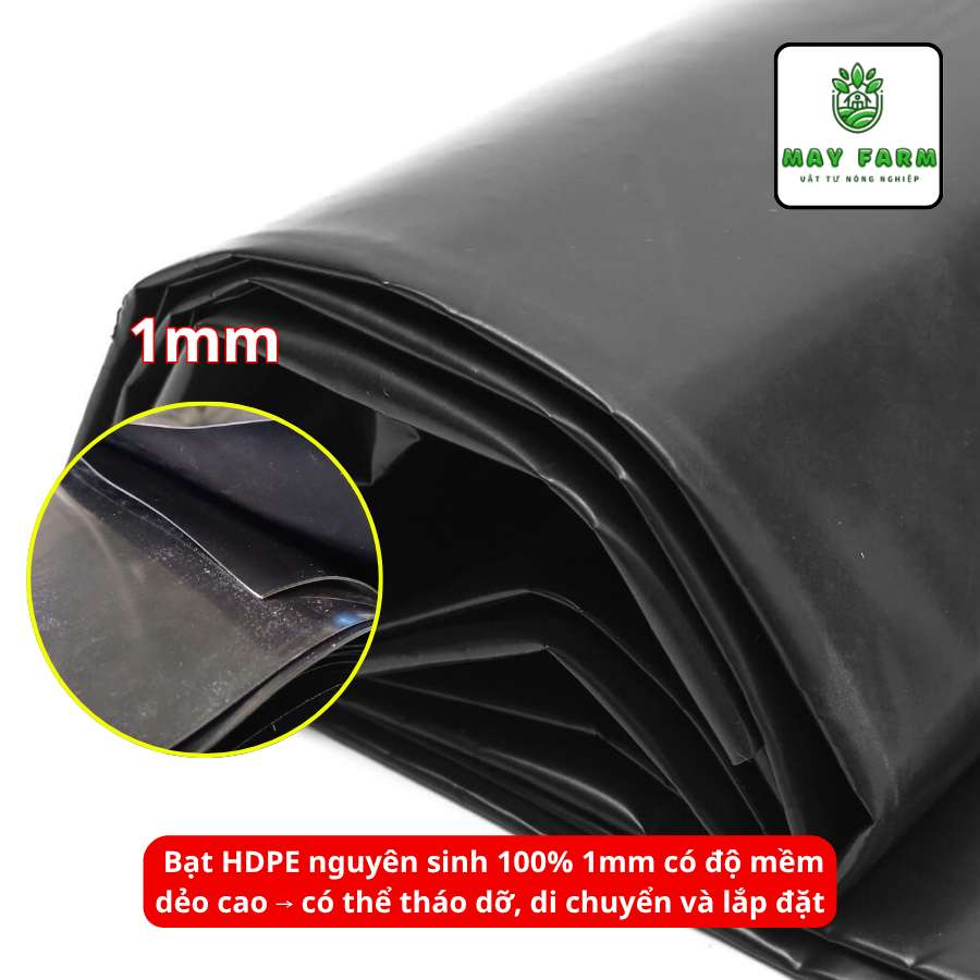 DỄ DI CHUYỂN - túi biogas HDPE 10 khối dày 1mm