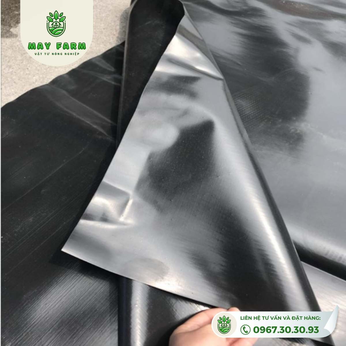 Bạt hdpe 0,3mm, Bạt chống thấm hdpe, Bạt nuôi cá, khổ rộng 1m đến 5m, nhận gia công theo yêu cầu - Ảnh 3