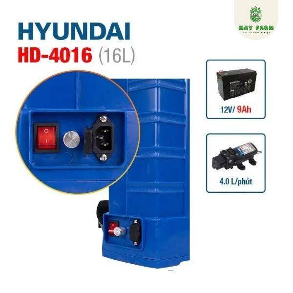Bình xịt điện hyundai hd - 4016 chính hãng - Ảnh 5