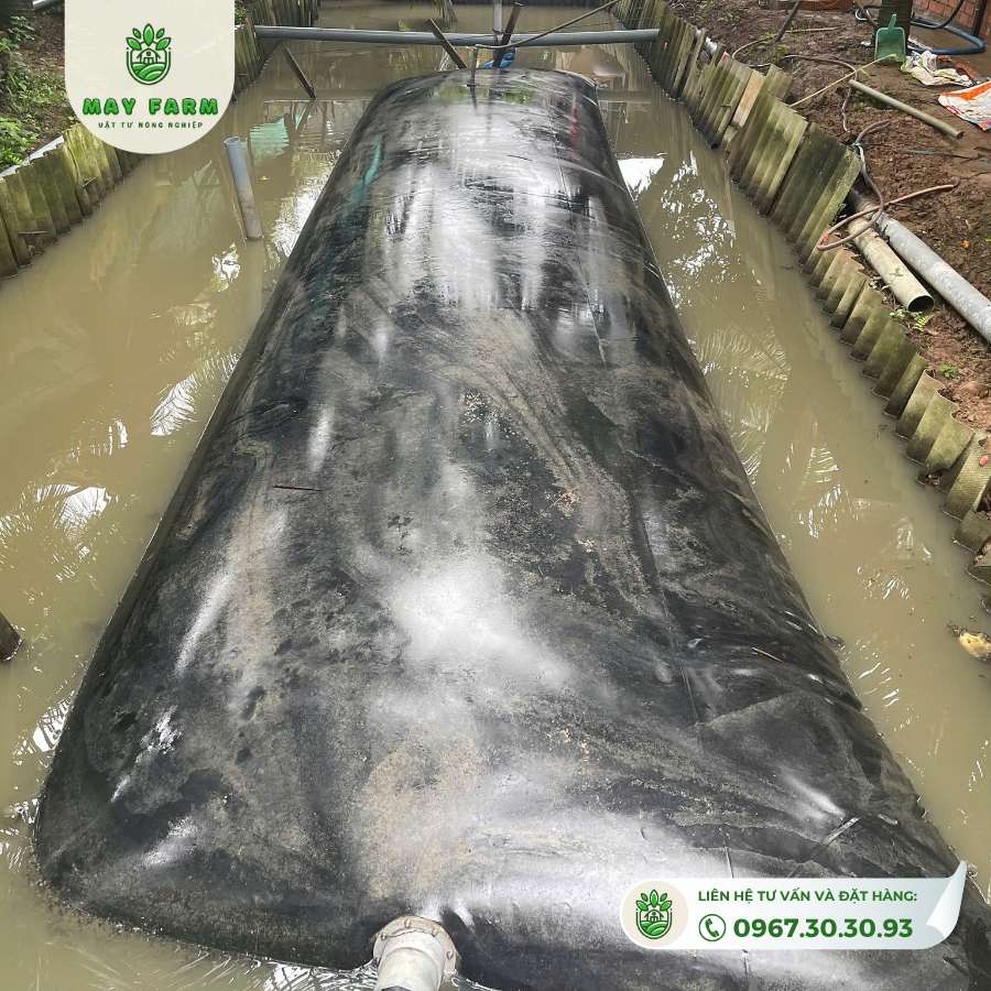 Túi Biogas hdpe 22 khối dày 1mm xử lý chất thải tốt  - Ảnh 9