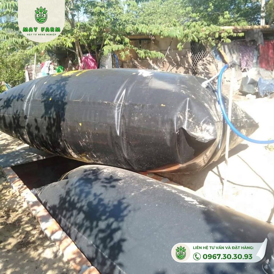 Túi Biogas hdpe 15 khối dày 1mm xử lý chất thải chăn nuôi  - Ảnh 8
