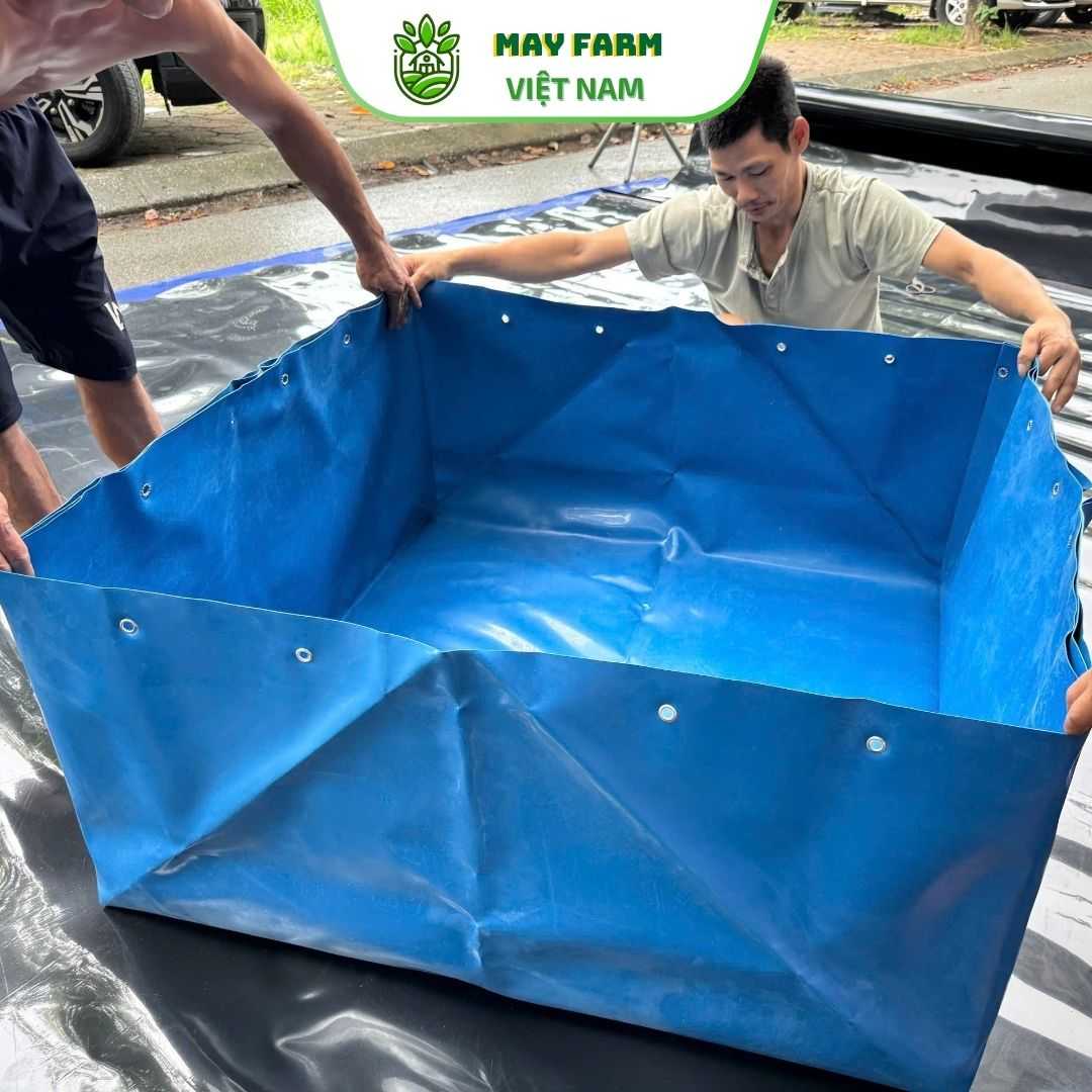 Bể Bạt Màu Xanh HDPE Nuôi Tôm, Cá, Ốc,  Bền Lâu - Ảnh 4