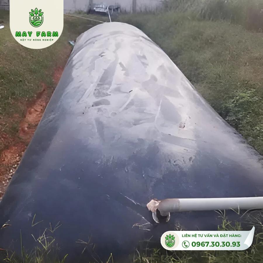 Túi Biogas hdpe 6 khối dày 1mm xử lý chất thải gà,lợn, vịt, Gia công theo yêu cầu - Ảnh 8