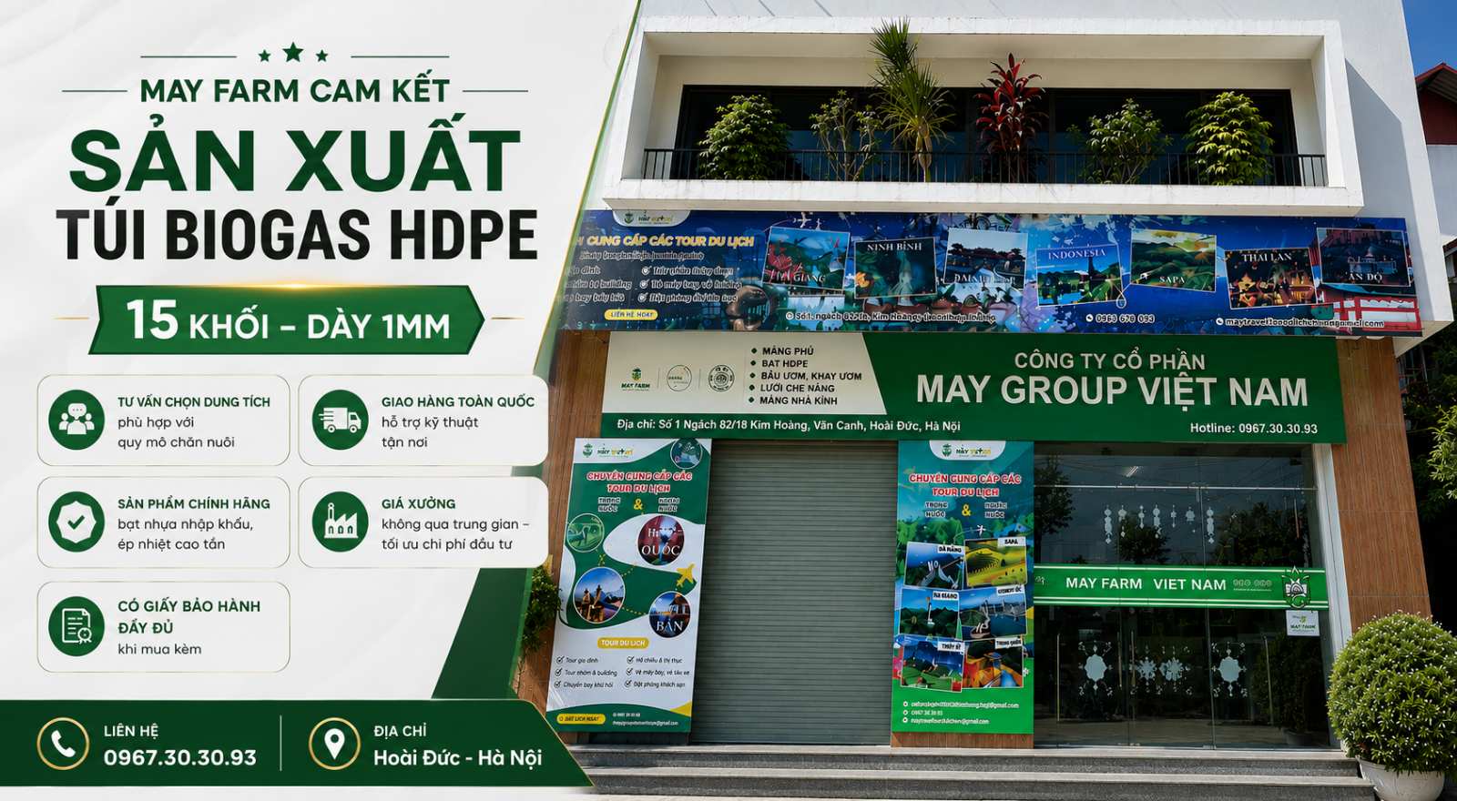 cam kết - Túi Biogas HDPE 15 Khối Dày 1mm