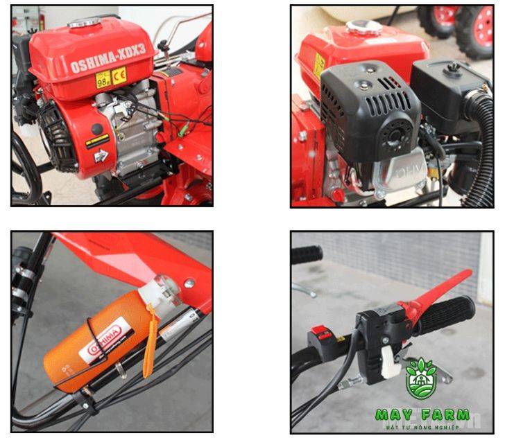 Máy xới đất Oshima XDX3 hàng chính hãng tại Mayfarm - Ảnh 2