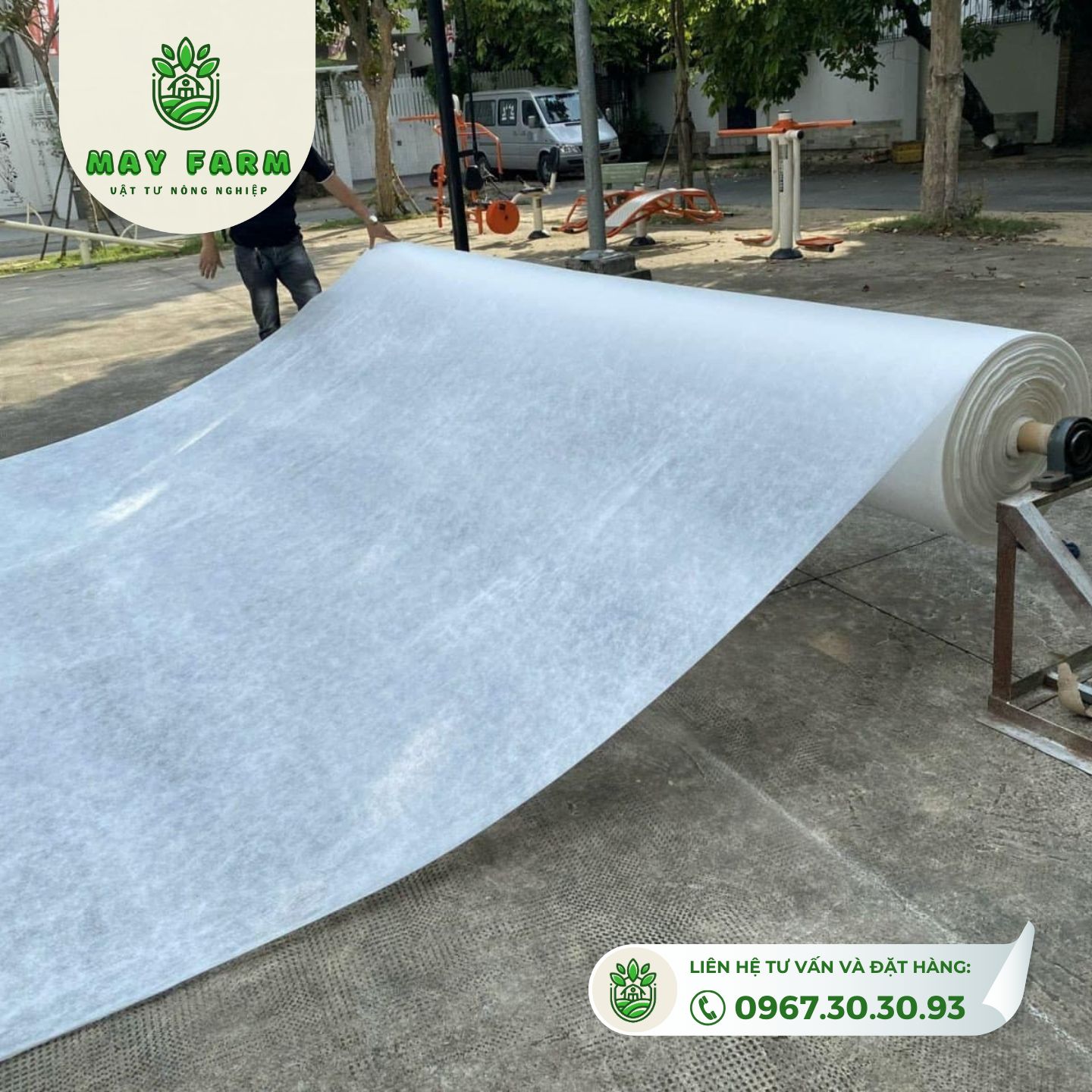 Vải địa kỹ thuật lót hồ màu trắng giá rẻ, đủ khổ, gia công riêng  - Ảnh 3