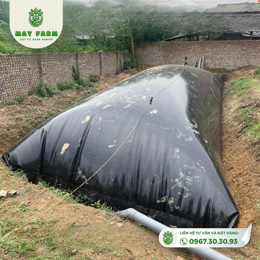 Túi Biogas HDPE 10 khối dày 1mm xử lý chất thải gà,lợn, vịt, Gia công theo yêu cầu - Ảnh 9