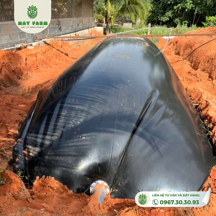 Túi Biogas hdpe 22 khối dày 1mm xử lý chất thải tốt  - Ảnh 7