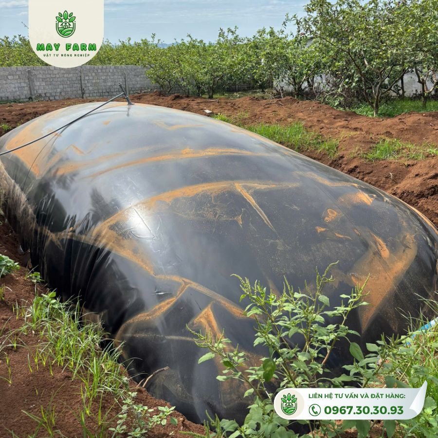 Túi Biogas hdpe 6 khối dày 1mm xử lý chất thải gà,lợn, vịt, Gia công theo yêu cầu - Ảnh 5
