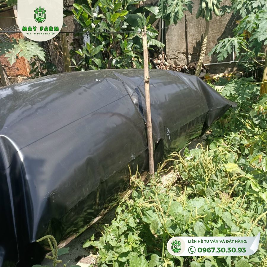 Túi Biogas hdpe 15 khối dày 1mm xử lý chất thải chăn nuôi  - Ảnh 7