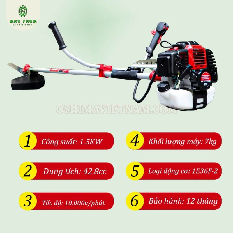 Máy cắt cỏ Oshima 430 tại Mayfarm giá rẻ  - Ảnh 3