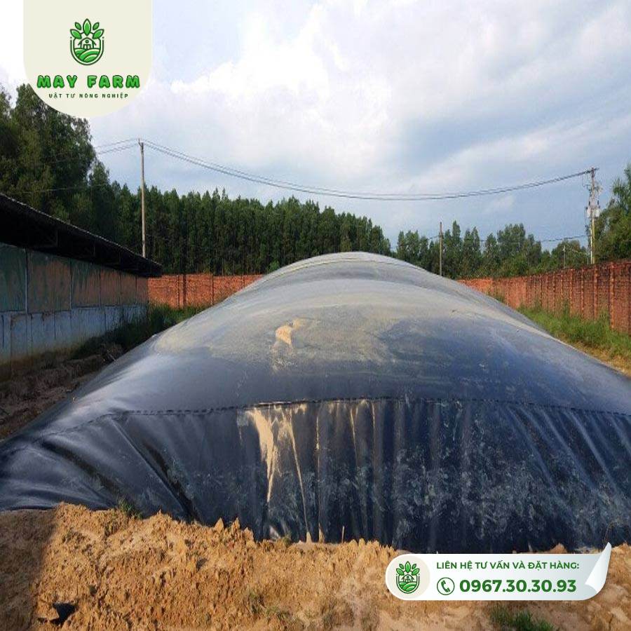 Túi Biogas HDPE 10 khối dày 1mm xử lý chất thải gà,lợn, vịt, Gia công theo yêu cầu - Ảnh 7
