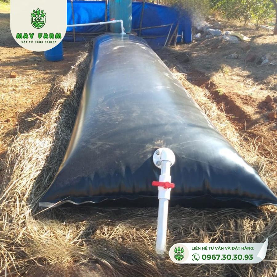 Túi Biogas hdpe 6 khối dày 1mm xử lý chất thải gà,lợn, vịt, Gia công theo yêu cầu - Ảnh 6