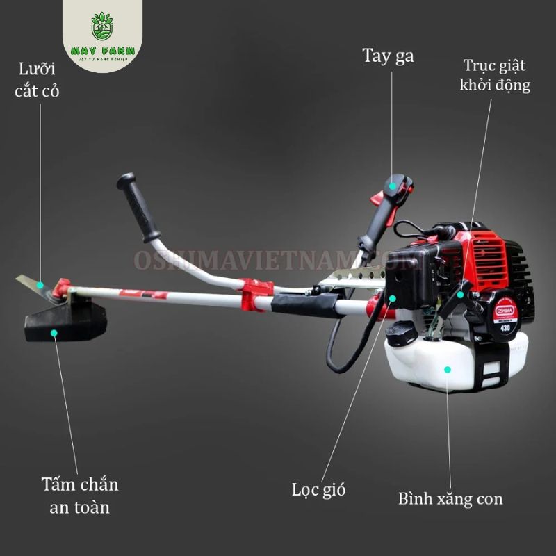 Máy cắt cỏ Oshima 430 tại Mayfarm giá rẻ  - Ảnh 4