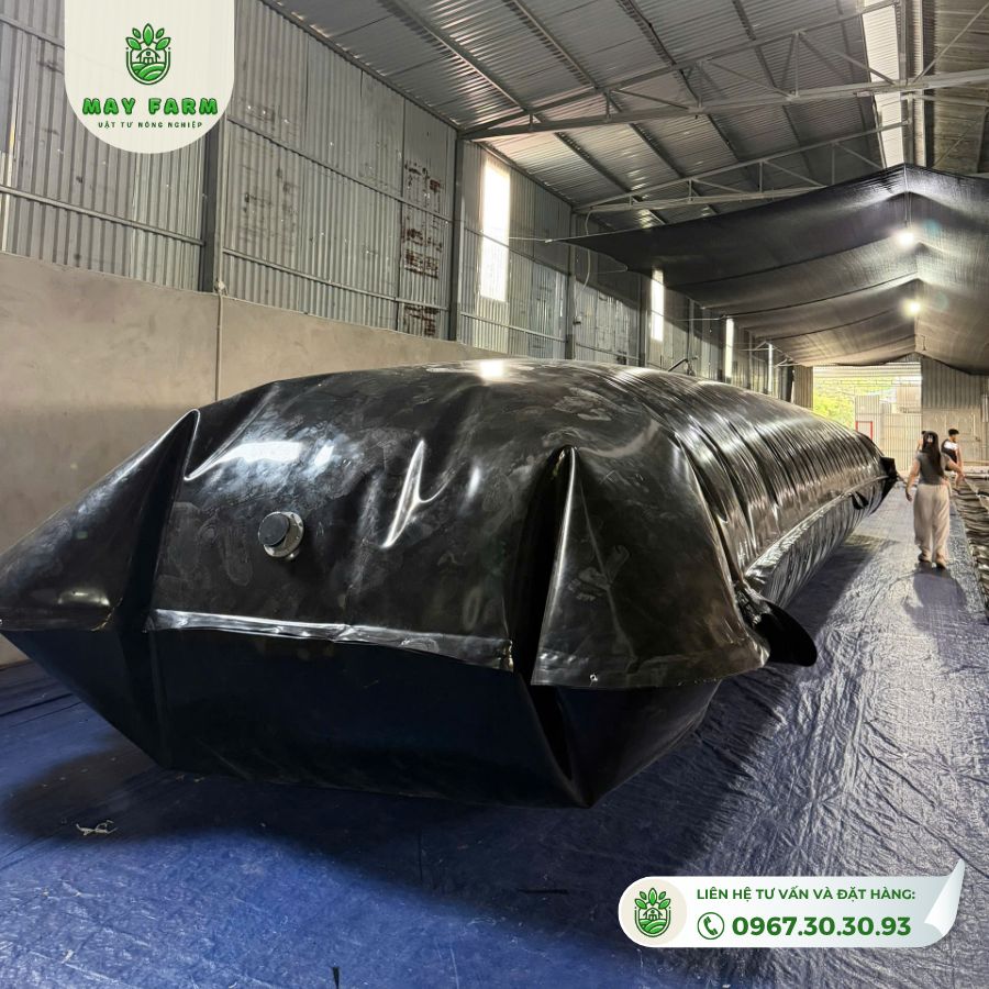 Túi Biogas HDPE 10 khối dày 1mm xử lý chất thải gà,lợn, vịt, Gia công theo yêu cầu - Ảnh 5