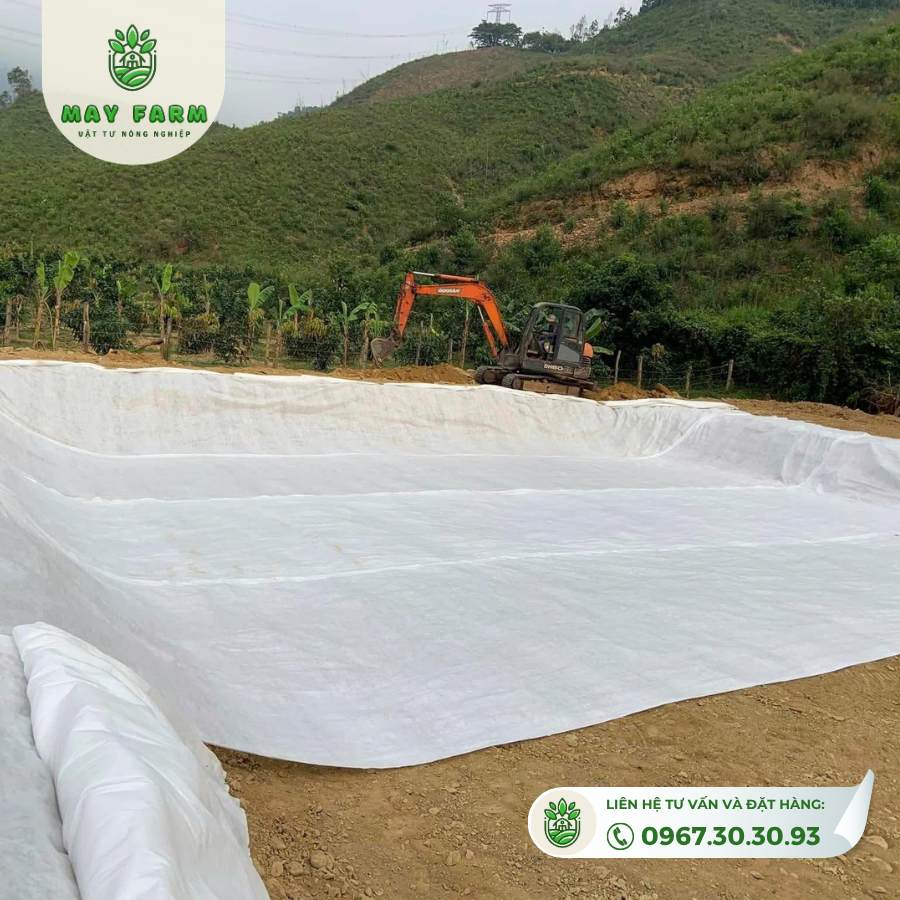Vải địa kỹ thuật lót hồ màu trắng giá rẻ, đủ khổ, gia công riêng  - Ảnh 7