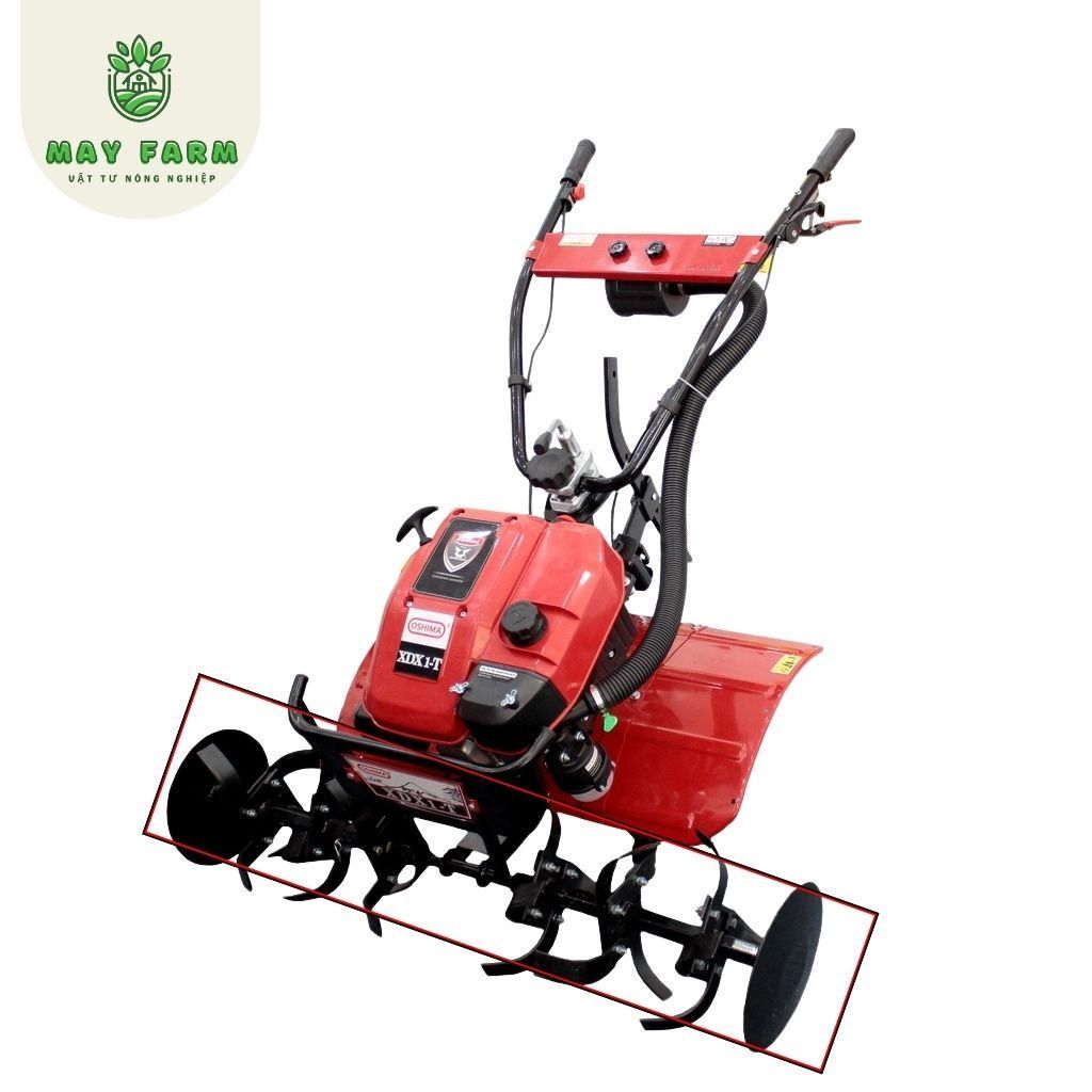 Máy xới đất Oshima XDX1-T được trang bị lưỡi cày đất