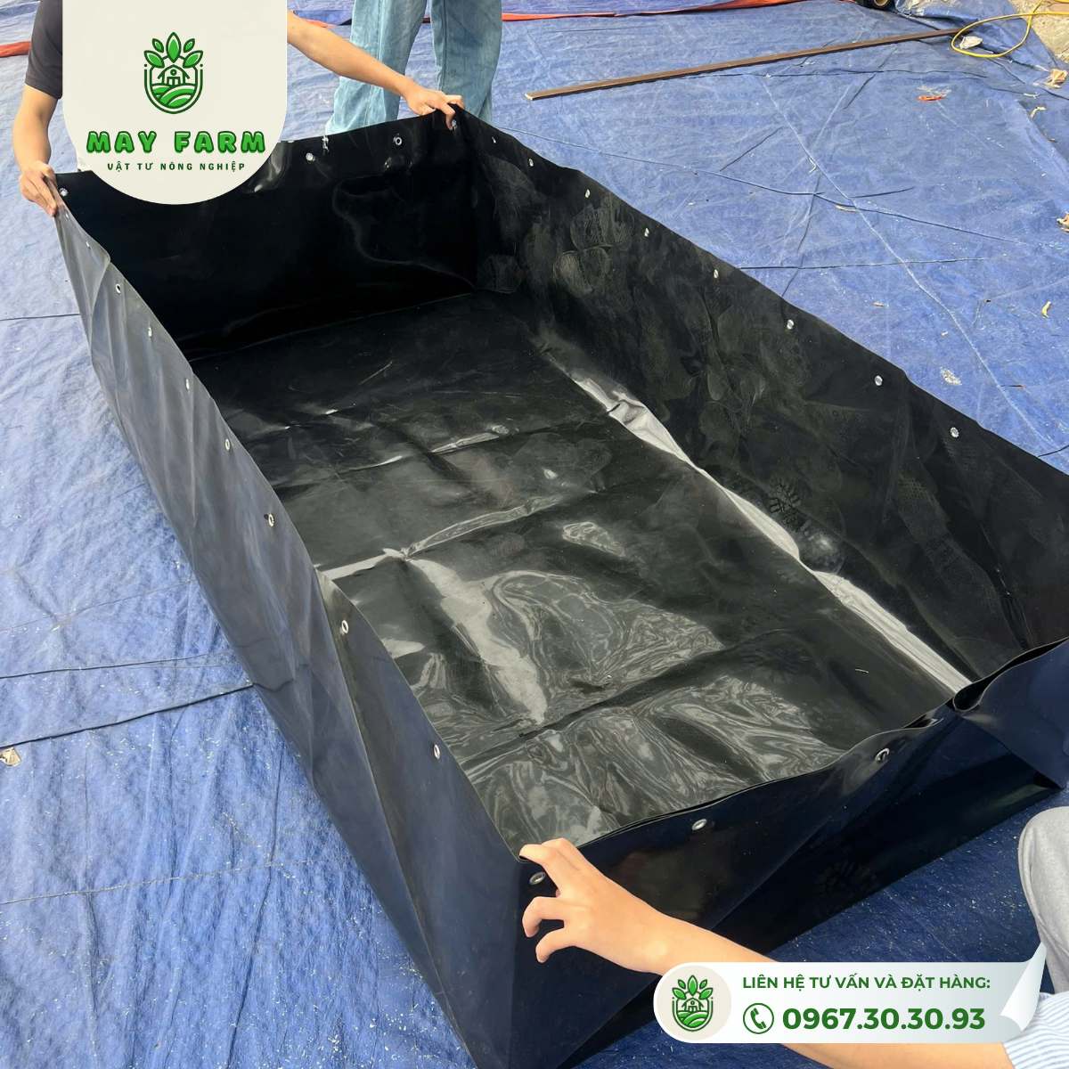 Bạt hdpe 0,3mm, Bạt chống thấm hdpe, Bạt nuôi cá, khổ rộng 1m đến 5m, nhận gia công theo yêu cầu - Ảnh 6
